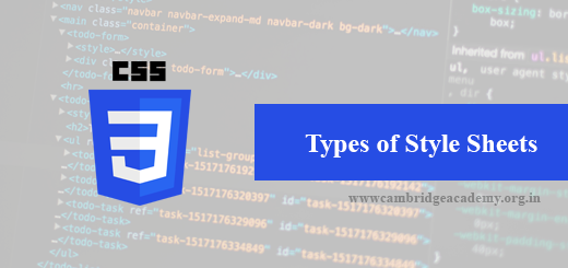 Types Of Style sheets
